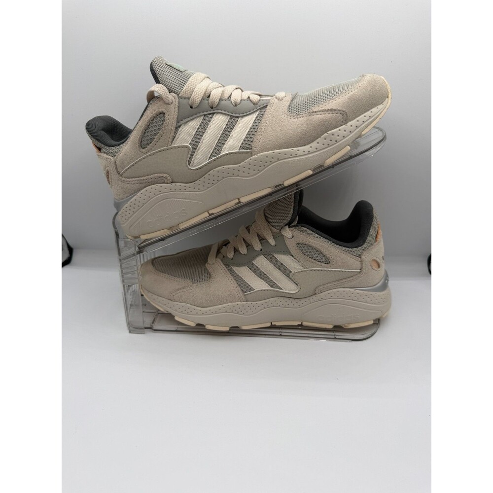 Adidas Crazychaos EG0766 Women's Size 7 Beige Gray Suede Retro Running Sneakers